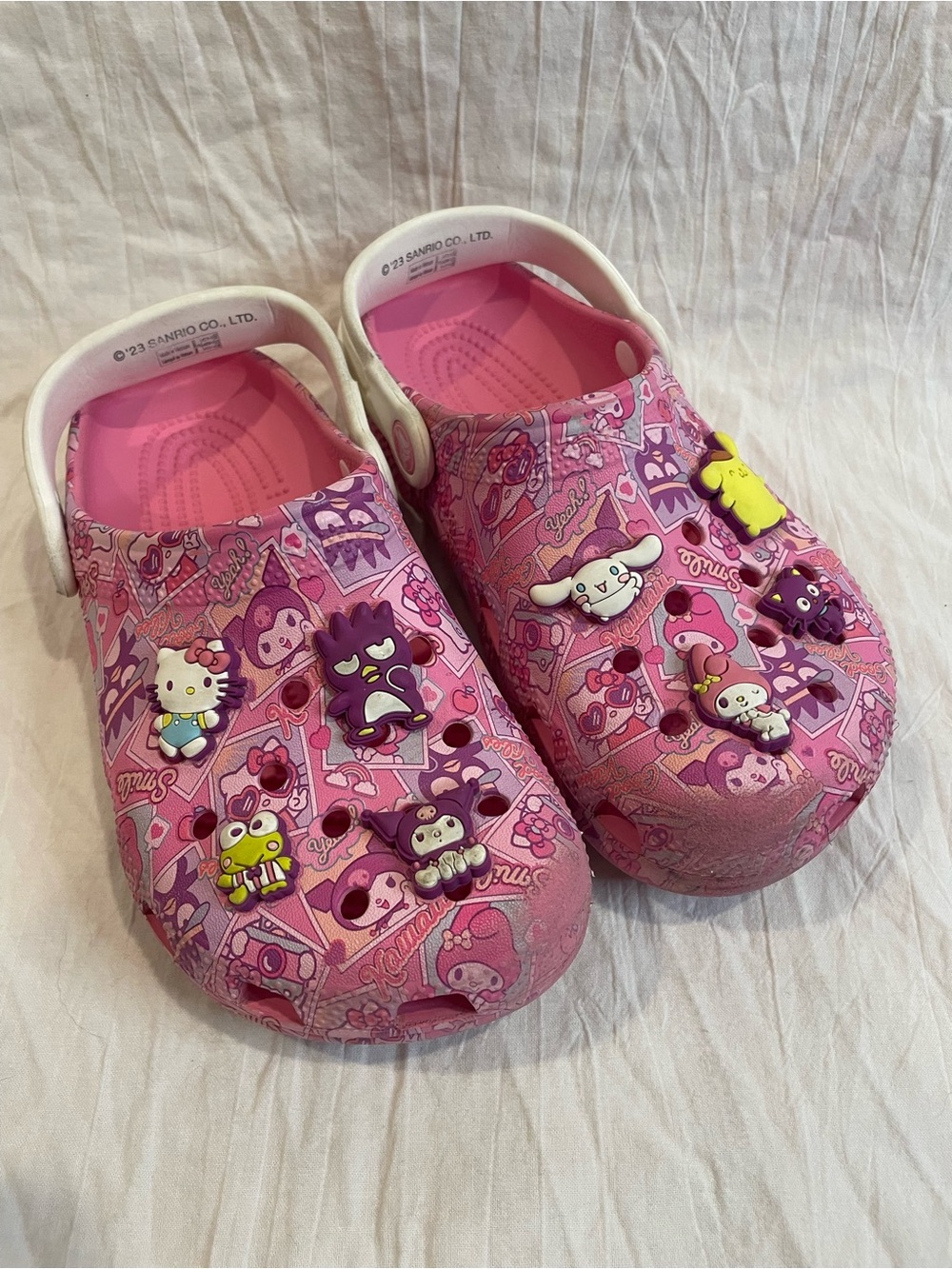 Crocs Hello Kitty & Friends Classic Clogs Pink Sanrio J3 Charms Y2K Kawaii